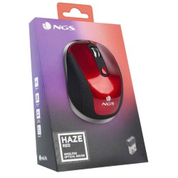 Mouse Ngs Mini Wireless Haze 1600dpi Red/black