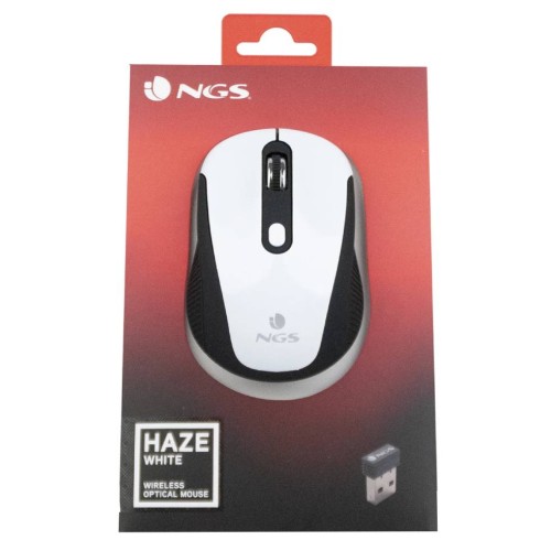 Mouse Ngs Mini Wireless Haze 1600dpi White/black