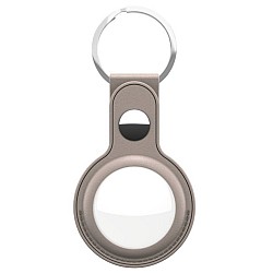 Keybudz Leather Airtag Sandy Beige