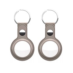 Keybudz Leather 2 Pack Airtag Sandy Beige