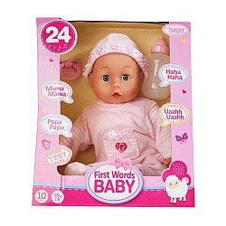 Doll Bayer First Word Baby Soft Pink 38cm (93824aa)