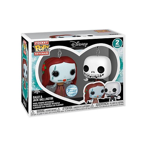 Set Keychain Funko Pocket Pop The Nightmare Before Christmas Holiday Jack And Sally
