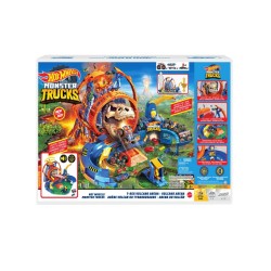 Set Hot Wheels Monster Trucks T-rex Volcano Arena (gyl14)