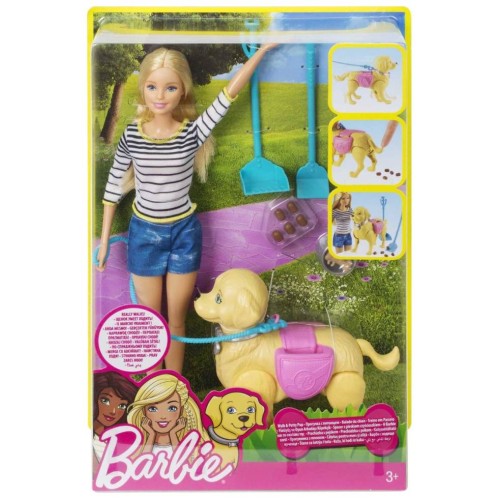 Doll Barbie Walk And Potty Pup (dwj68)