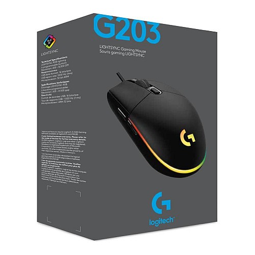 Mouse Logitech G203 Lightsync Black