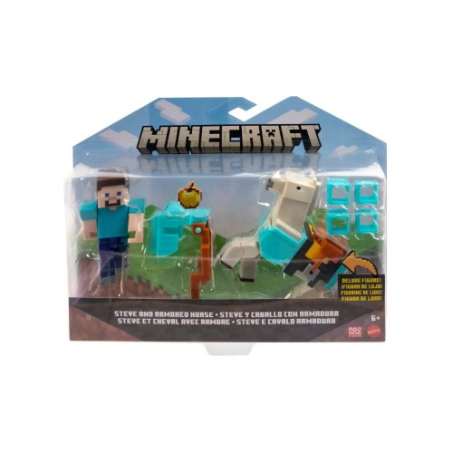 Minecraft Armored Horse And Steve 10cm