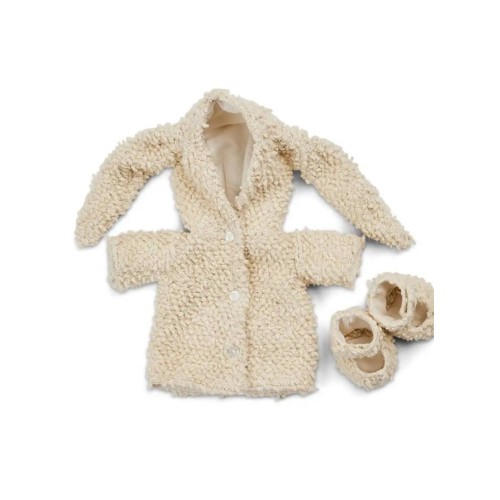 Set Smallstuff Doll Clothing Boucle Shoes/coat & Rabbit Ears