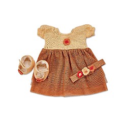 Set Smallstuff Doll Clothing Party Dress & Shoes And Hair Band