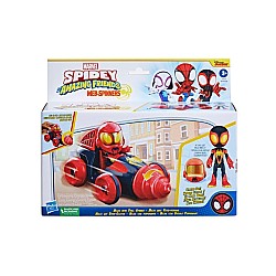 Marvel Spidey And His Amazing Friends Web-spinners Miles With Drill Spinner (f7253)