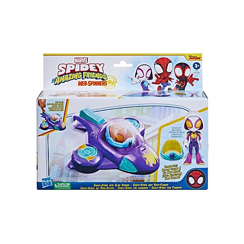 Marvel Spidey And His Amazing Friends Web-spinners Ghost Spider With Glide Spinner (f7254)