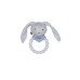 Smallstuff Rattle Siliconee Ring & Knitted Bunny Light Blue