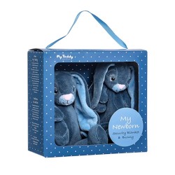 My Teddy Giftbox Comforter & Small Rabbit Blue (28-nbbg-1)