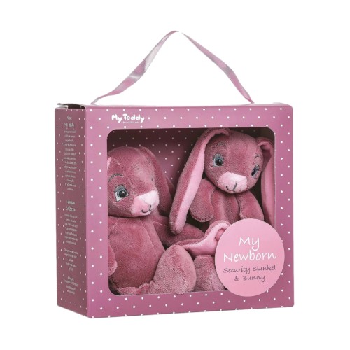 My Teddy Giftbox Comforter & Small Rabbit Pink (28-nbpg-1)