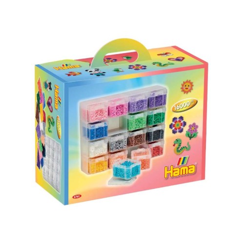 Hama Beads Large Storage Box & Midi Beads & 16 Compartments