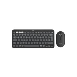 Set Keyboard & Mouse Logitech Pebble 2 Combo Tonal Graphite layout