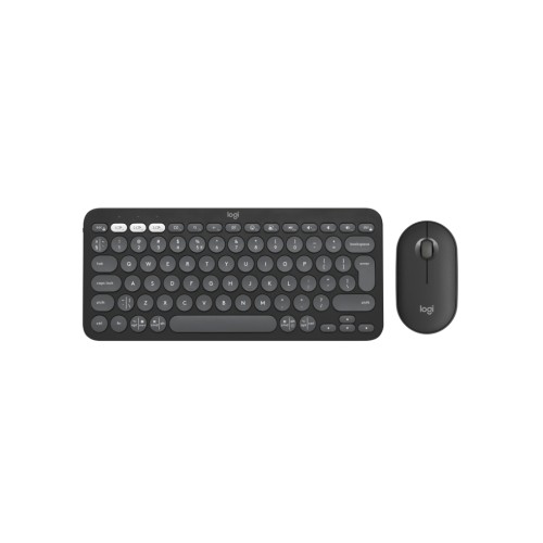 Set Keyboard & Mouse Logitech Pebble 2 Combo Tonal Graphite layout