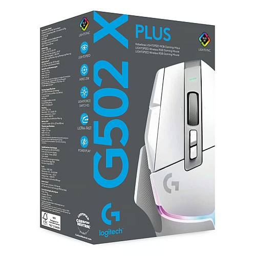 Mouse Logitech G502 X Plus Wireless White