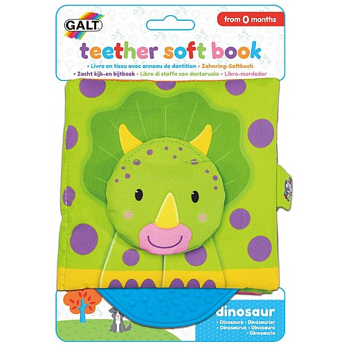 Plus Galt Teether Soft Book Dinosaur (31024672)