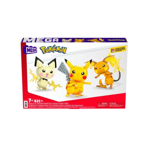 Mega Contrux Pokemon Build And Show Pikachu Evolution Trio (gyh06)