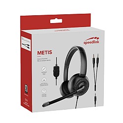 Headphones Speedlink Metis Stereo 3,5mm Jack With Y-adapter Black