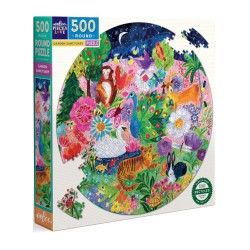 Puzzle Eeboo Round Garden Sanctuary 500pc (epzfgsa)