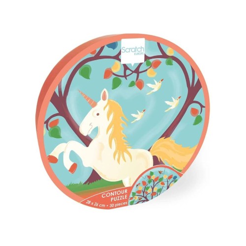 Puzzle Scratch Europe Contour Unicorn 30pc (466181194)