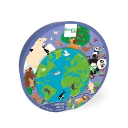 Puzzle Scratch Europe Contour The World 45pc (466181196)