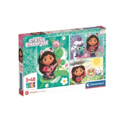 Puzzle Clementoni Gabby's Dollhouse 3x48 Pcs (25290)
