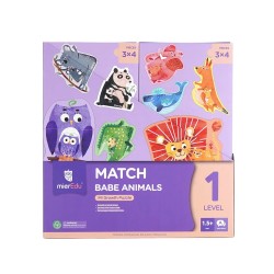 Puzzle Mieredu Level 1 Match Baby Animals 8x3pc (me641)