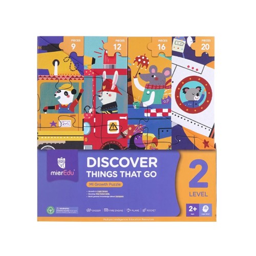Puzzle Mieredu Level 2 Discover Things That Go 9-12-16-20pc (me642)