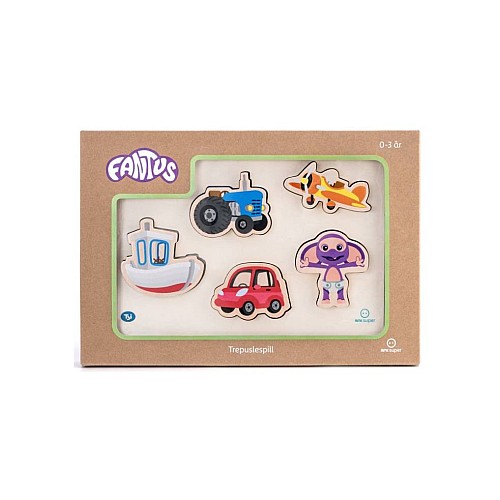Puzzle Fantus Wooden With Vehicles 5pc (112064) (toys)