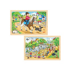 Puzzle Goki Pony Farm & Visit At The Zoo 2 X 24pc (1240272/1240280)