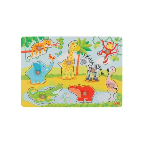 Puzzle Goki African Baby Animals Lift Out (57397)