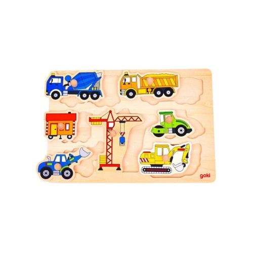 Puzzle Goki Building Site Vehicles Lift Out (57593)