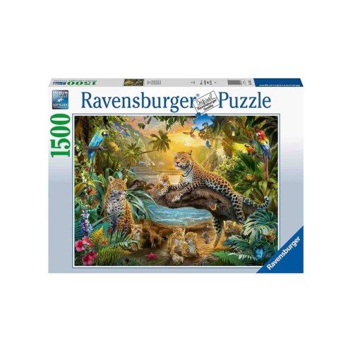 Puzzle Ravensburger Leopard Family In The Jungle 1500pc (17435)