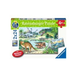 Puzzle Ravensburger Dinosaurs Of Land And Sea 2x24pc (05128)