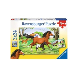 Puzzle Ravensburger World Of Horses 2x24pc (08882)