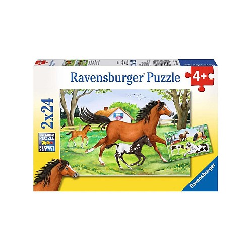 Puzzle Ravensburger World Of Horses 2x24pc (08882)