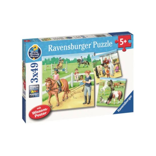 Puzzle Ravensburger A Day At The Stables 3x49pc (05129)