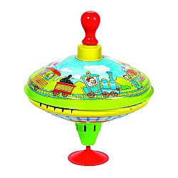 Goki Humming Top With Wooden Handle Train (53058)