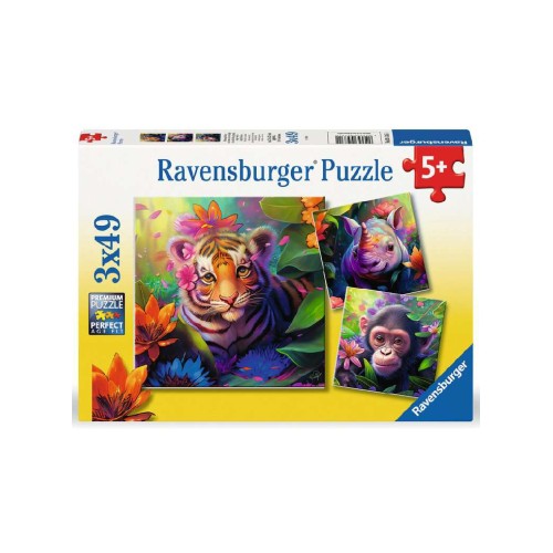Puzzle Ravensburger Jungle Babies 3x49pc