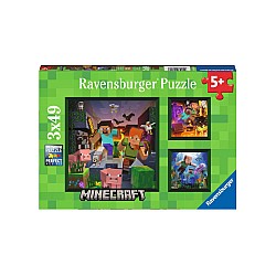 Puzzle Ravensburger Minecraft Biomes 3x49pc (10105621)