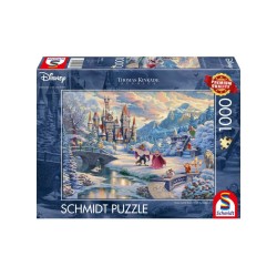 Puzzle Schmidt Thomas Kinkade Disney Beauty And The Beast's Winter Enchantment 1000pc (sch6712)