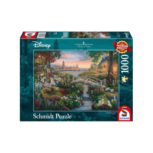 Puzzle Schmidt Thomas Kinkade Disney 101 Dalmatians 1000pc (sch4893)