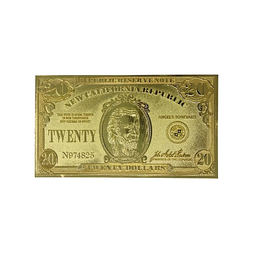 Fallout New Vegas Limited Edition 24k Gold Plated Replica Ncr $20 Bill