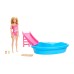 Set Doll Barbie With Pool Slide (hrj74)