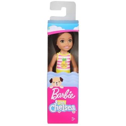 Doll Barbie Club Chelsea Beach Brunette Girl With Pineapple Swimsuit (ghv57)