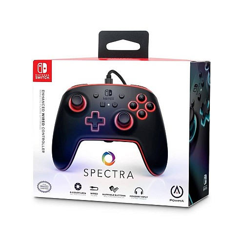 Controller Powera Enhanced Wired Spectra Black - Nintendo Switch