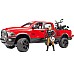 Bruder Ram 2500 Power Wagon & Scrambler Ducati Desert Sled & Driver (02502)