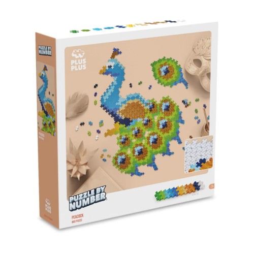 Puzzle Plus-plus By Number Peacock 800pc (3931)